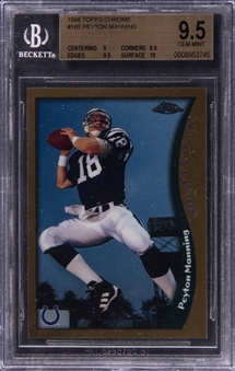 1998 Topps Chrome #165 Peyton Manning Rookie Card - BGS GEM MINT 9.5